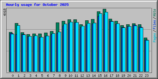 Hourly usage for October 2025